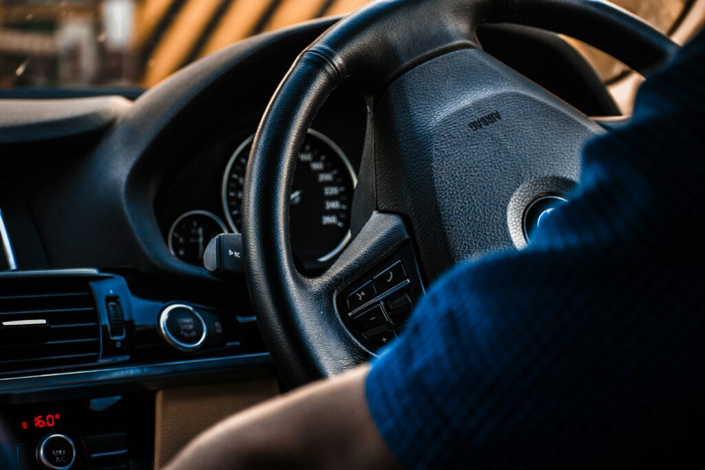 driving a car